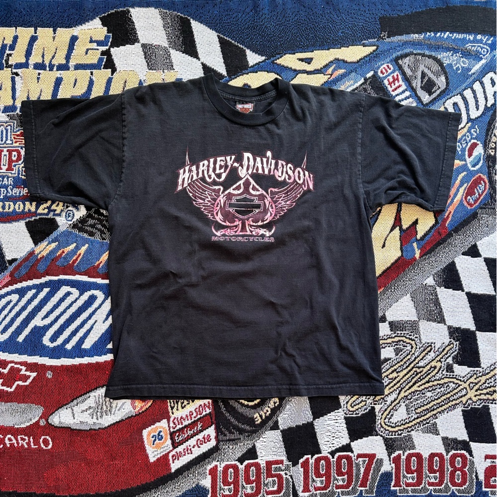 Vintage 2007 Waco Texas Harley-Davidson Shirt Black front and back